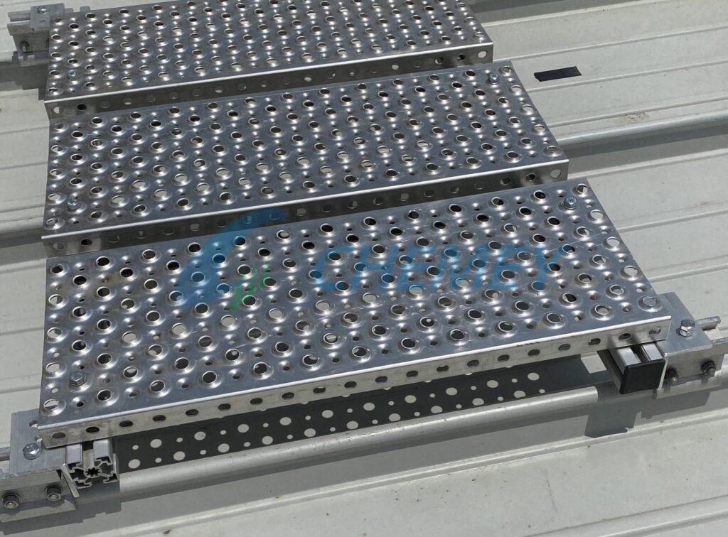 Railing with Walkway Standing seam Roof