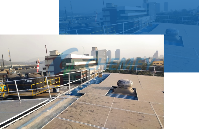 Safety Railing for Metal Roof