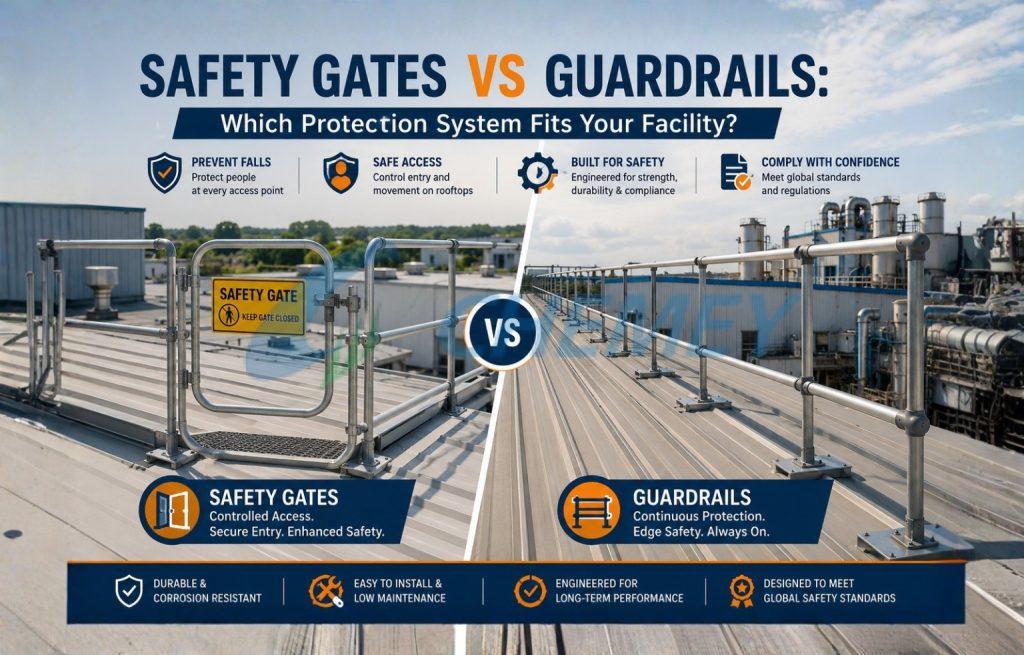 Industrial Safety Gates vs Guardrails