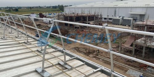 Product Safety Railing for Metal Roof